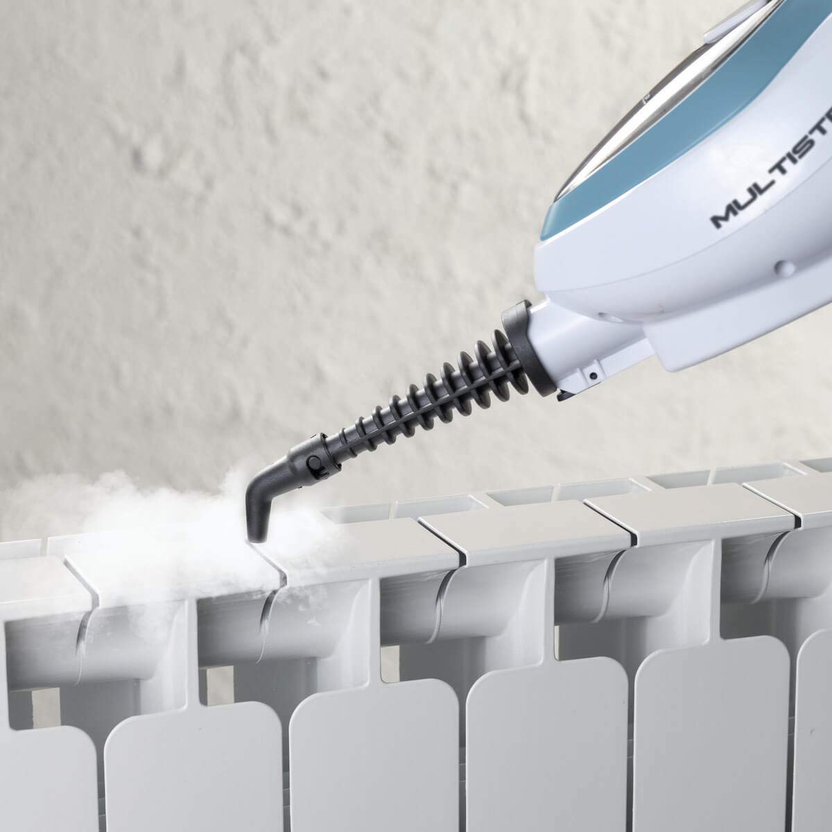 Ariete 4169 Steam Mop 10 en 1, Balai à Vapeur 10 in 1, Générateur de Vapeur, 18 minutes de autonomie, 1500 W, Blanc/Bleu