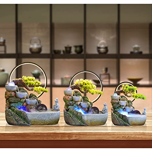 Cascada iluminada para decoración de escritorio con función Zen 5
