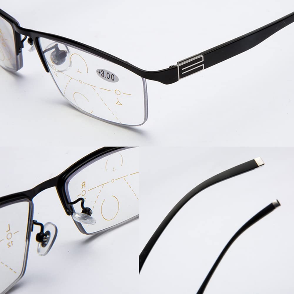 Progressives Lesebrille Multifokale Photochrome Lesebrillen Blau Licht Blockierende Brille Sonnenbrille Damen Herren Leser Brille (Size : +2.50)