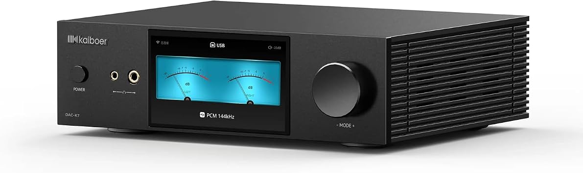 DAC-K7 HiFi DAC/AMP,Desktop Headphone Amplifier,ES9039 PRO DAC,768kHz/32bit,DSD512,6.35mm+4.4mm,RAC,XLR Output,Coaxial, Optical, HDMI-IIS Input,Airplay,DLNA,LDAC,Bluetooth 5.1,WiFI6 | Spotify,Tidal Streaming,ES9039 PRO DAC,HDMI-IIS Input,Airplay,DLNA,LDAC,Bluetooth 5.4