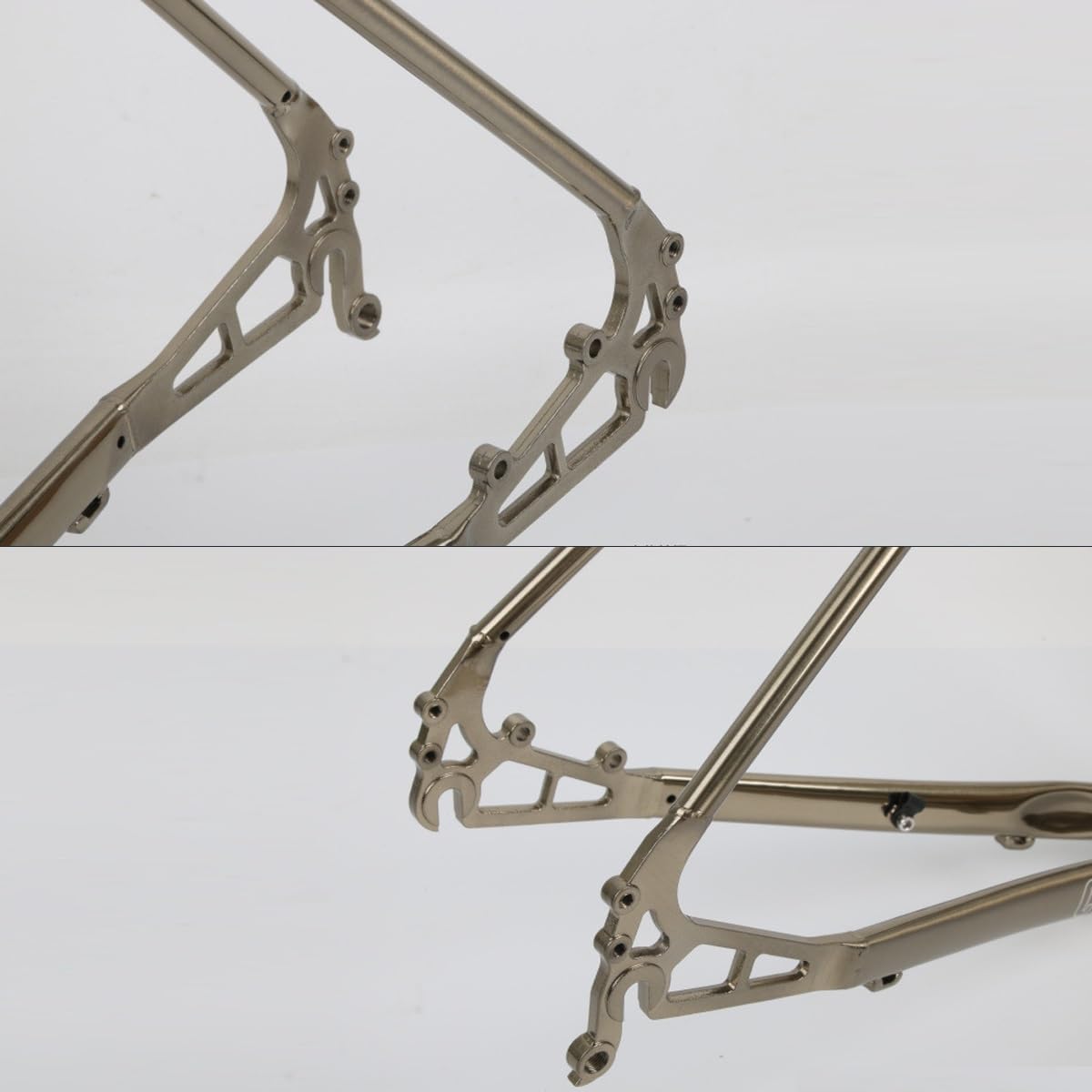 Bike Frame Road Bike Frameset 700C Disc Brake Frame 44cm 47cm 50cm 53cm 56cm Cr-mo Steel Bike Frame Quick Release Frame 100/135mm QR BSA BB68mm(Brushed Silver,53cm)