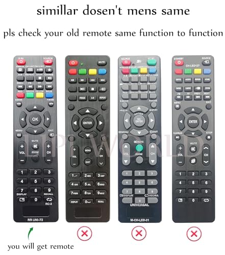 Image of LipiWorld RC-2 UNI-72 LCD Led Tv Remote Control (Suitable - Reconnect Led Old Exactly Same Will Only Work) Compatible with Reconnect Tv Remote