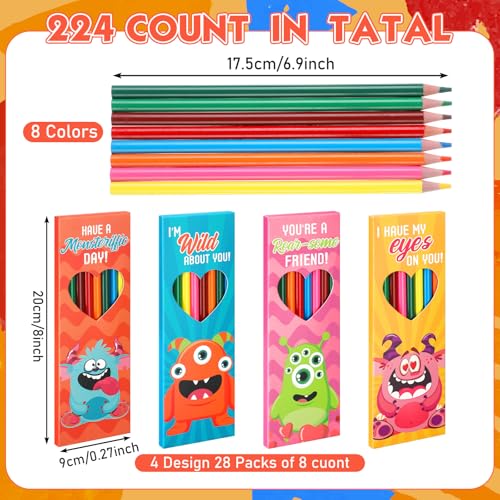 Set de 28 lápices de colores Sweetude para San Valentín miniatura 2
