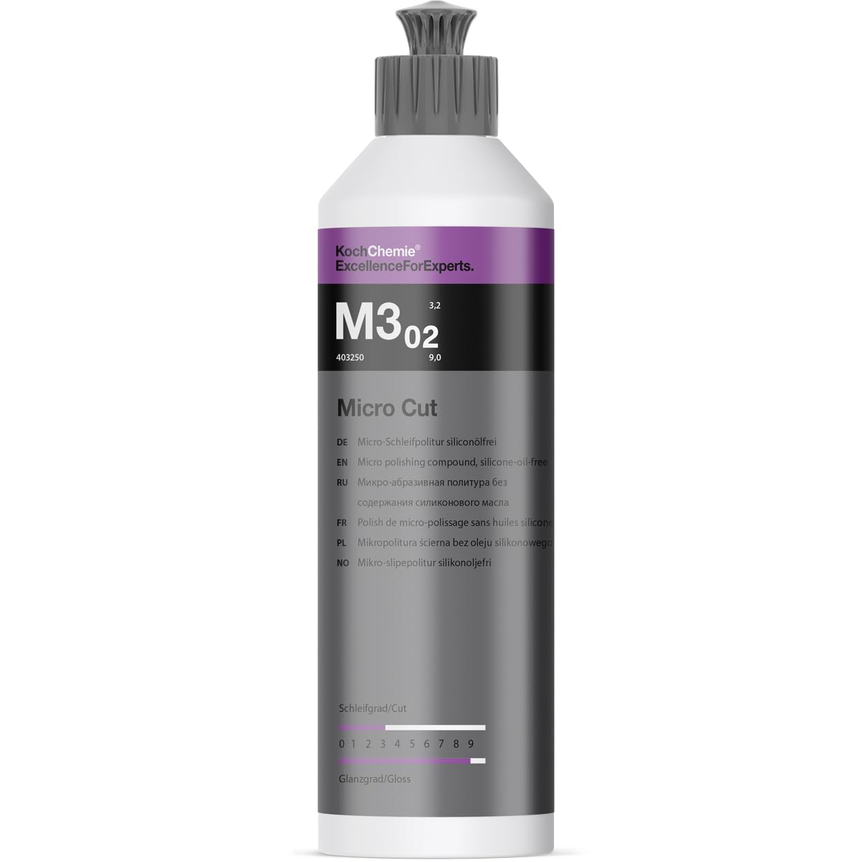 wortek - Koch Chemie zestaw do polerowania 250 ml: Heavy Cut H9.02, Fine Cut F6.01, Micro Cut M3.02, w zestawie ściereczki do polerowania z mikrofibry