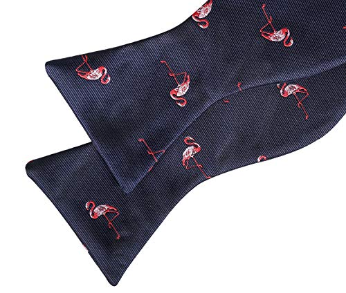 Image of Alizeal Mens 2pcs Solid Self-tied Bow Tie Set | Alizeal Mens 2pcs Self-tied Solid /Animal Bow Tie and Pocket Square Set Perfect for Wedding Business Formal Events