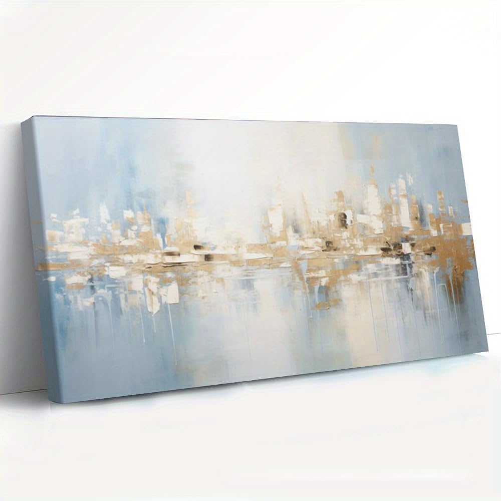 UUDEZO Framed Modern Abstract Texture Print Art Wall Art Canvas Painting Art for Living Room Canvas Poster Wall Decor(20x40cm(8x16in)
