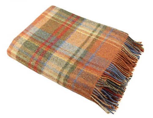 Biddy Murphy Irish 100% Wool Throw & Toss Blanket...