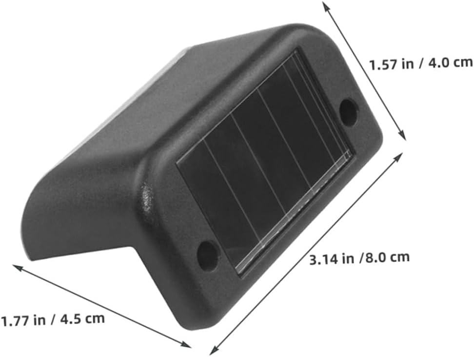 Homoyoyo 12pcs Solar LED Railing Lights Warm White Waterproof Outdoor Step Lights for Patio Backyard Deck Stairs Fence Pathway