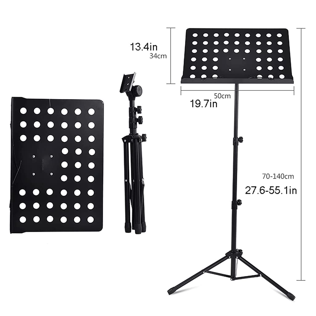 Leggio per spartiti, leggio Portatile in Metallo, libreria Pieghevole per la casa, Adatto per concerti all'aperto (Bianco)