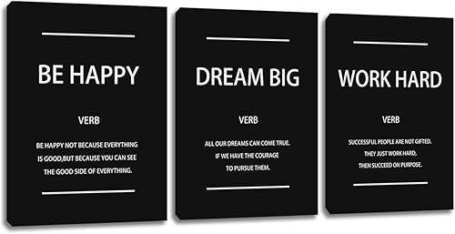 Miniatura 41 de Arte de pared motivacional para oficina, lienzo inspirador, arte de pared, póster de ajetreo, impresión de cita de empresario, pintura de pared, 3