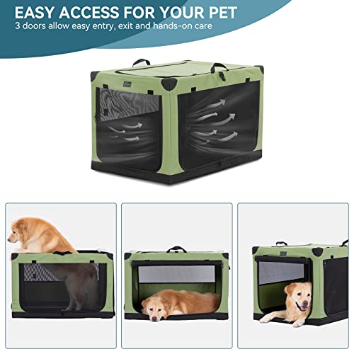 Petsfit Travel Pet Home, Innen- und Außenkiste für Large Dog Green 90cm x 60cm x 59cm