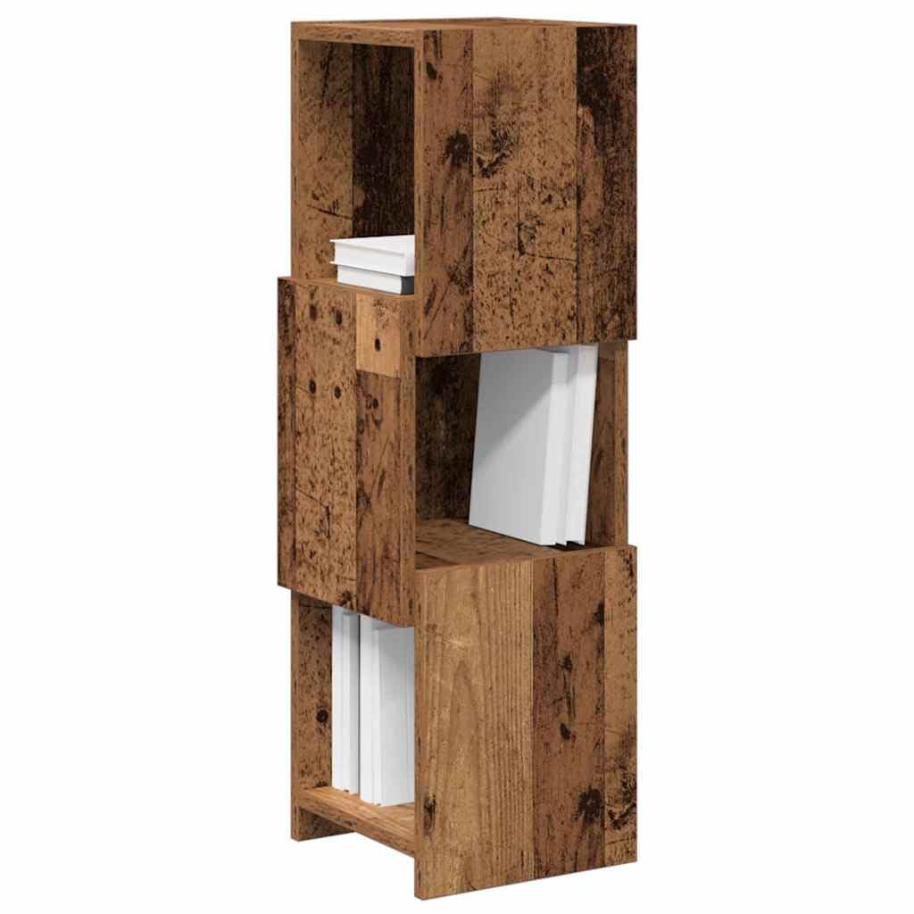 Armadio angolare in legno anticato, 25,5 x 25 x 80 cm, scaffale