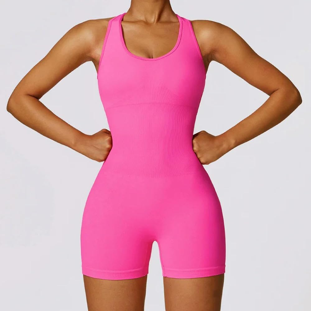 Zbdzsw Rozciągliwe Body Ubrania Na Siłownię Bezszwowy Kombinezon Sportowy Push Up Zestaw Dresowy Damski Zestaw Treningowy Fitness, Grey, L
