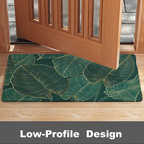 Rnivvi Front Door Mat, 30"X17" Tropical Theme Indoor Outdoor Welcome Mat, Heavy Duty Low Profile Anti-Slip Entryway Rug For Home Entrance, Floor, Patio Entry & Mud Room, Cute Palm Leaves Decor Doormat #TOP3
