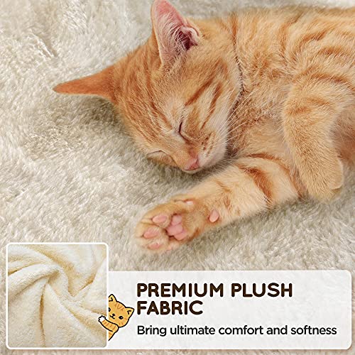 Image of Yaheetech 54in Cat Tree Tower for Large Cats, Multi-Level Condo & Hammock | Sisal scratching posts, roomy condo holds up to 22 lb, a wide 21-inch top perch fit large cats, beige
