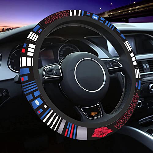 Akkya Car Steering Wheel Cover For Women Girl Men, Universal Fit 15 Inch, Black Interior Auto Accessories Decorations Aesthetic Wheel Covers For Jeep Honda Chevy Ford Tesla Nissan #TOP7