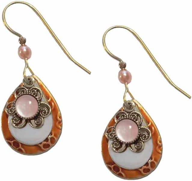 Silver Forest Layered Teardrop Dangle Earrings