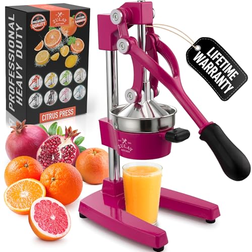 Image of Zulay Kitchen Cast Iron Juicer - Heavy Duty Manual Juicer with Detachable Strainers for Easy Cleaning, Orange Juice Press for Citrus Fruits, Perfect for Bartenders, Juice Lovers & Health Enthusiasts