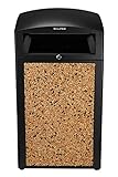 Alpine Industries Rugged 40-Gallon All-Weather Outdoor Recycle Bin Trash Can Container (Without Ash Tray, Stone Panels) (B07CY63BNT)