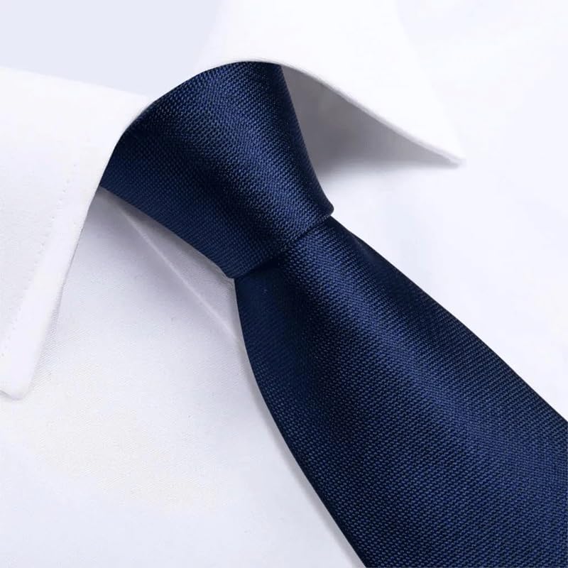 Corbata sólida para hombre con set de accesorios miniatura 4