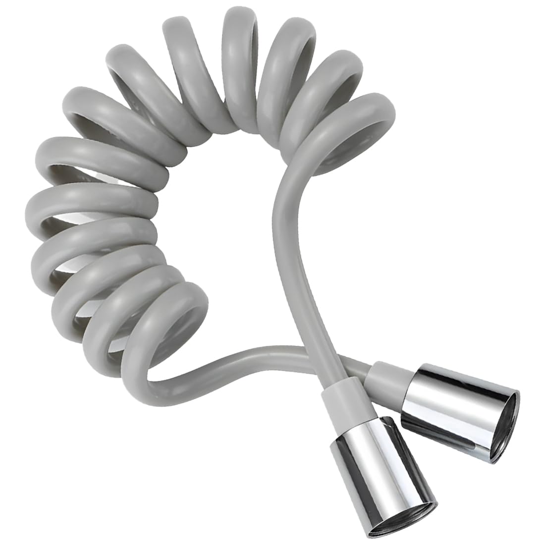 2 Metri Tubo Doccia, Flessibile Doccia Telescopica, Interfaccia in rame Tubo Flessibile Doccia, per Doccette, WC, Pistole a Spruzzo per Vasche da Bagno, Doccette per Lavandini (Grigio)