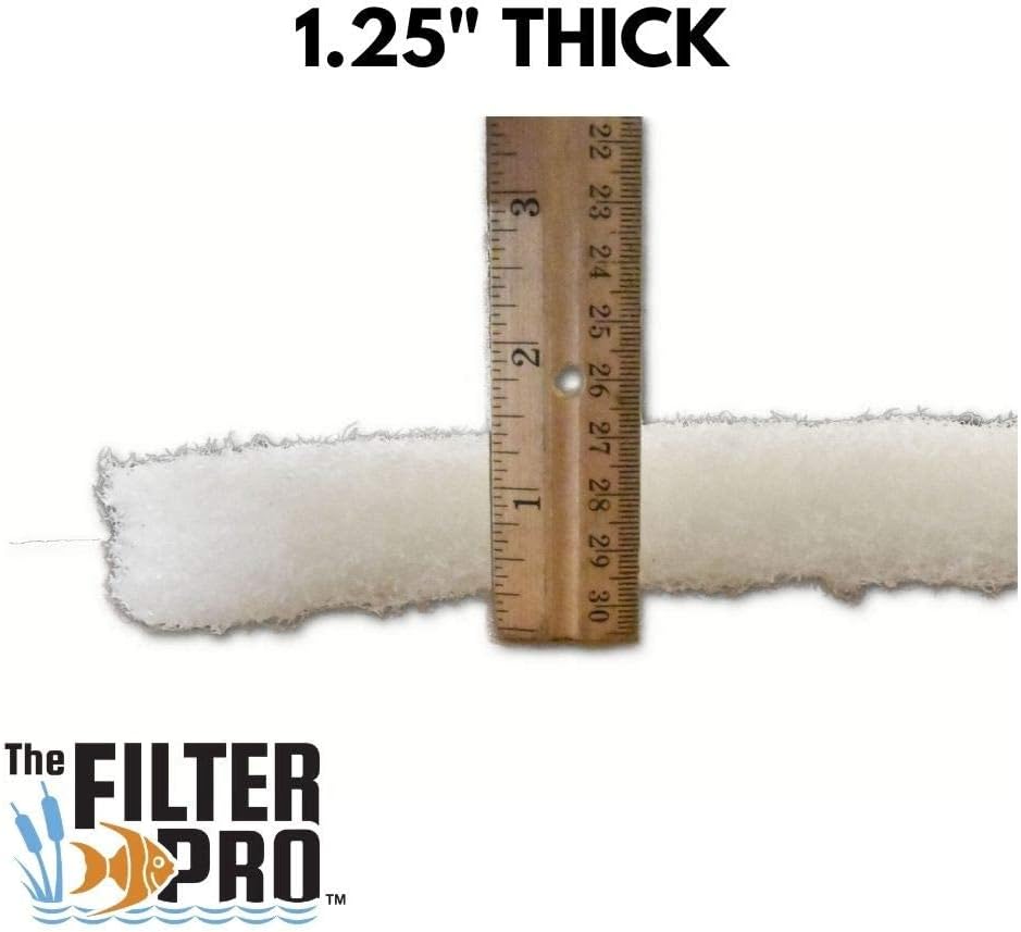 Cut Replacement Skimmer Mat Beige Coarse Filter Media to Fit Popular Brands, Made in USA (14" x 18" x 1.25" Thick - 3 Pack)