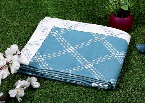 Image of RD TREND Cloud Cotton AC Summer Chadar for Sleeping | 210 TC Soft Lightweight Breathable Double Topsheet /Odhne Wali Chadar | Double Bed Bedsheet 90x100 Inch Blue