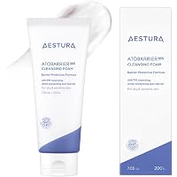 AESTURA Atobarrier 365 Cleansing Foam, 7.1 oz 200 g, Facial Cleansing, Korean Cosmetics, High Moisturization, Skin Care, Ceramide, Hypoallergenic, Sensitive Skin, Dry Skin