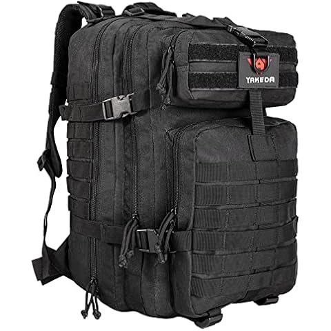 vAv YAKEDA 45L Tactical Backpack for Men Large 3 Day Assault Pack Bug out Bag (Black) Cover