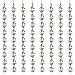 12.5FT Crystal Glass Strand, Garland Octagon Beads Chandelier Crystal Prism Replacement for Hanging Clear with Gold Clips
