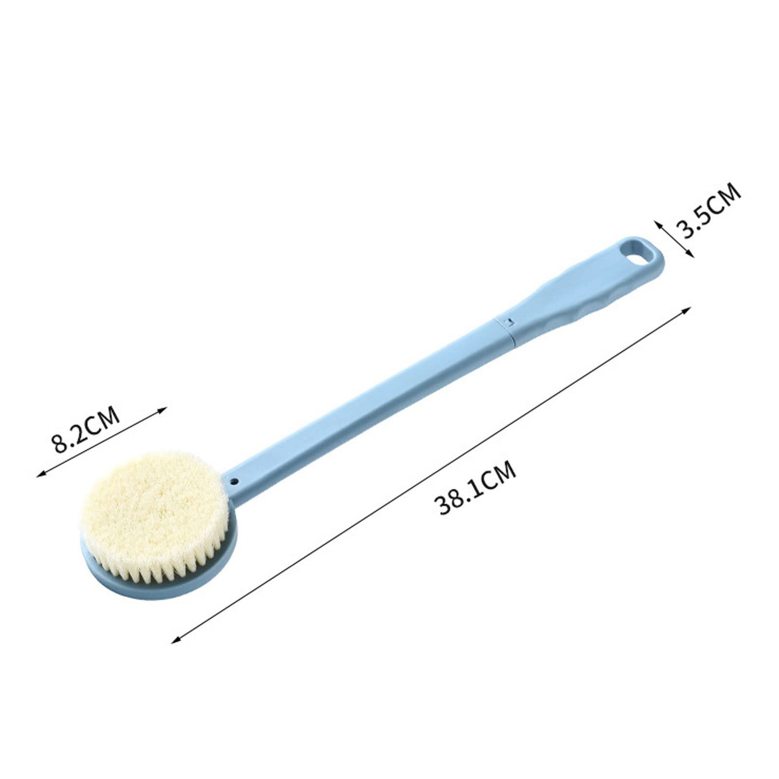 JINGYAN Esponjas para baños Long Handle Bath Brush Soft Hair Set Detachable Back Shower Scrub Household Does Not Hurt The Skin(Blue)