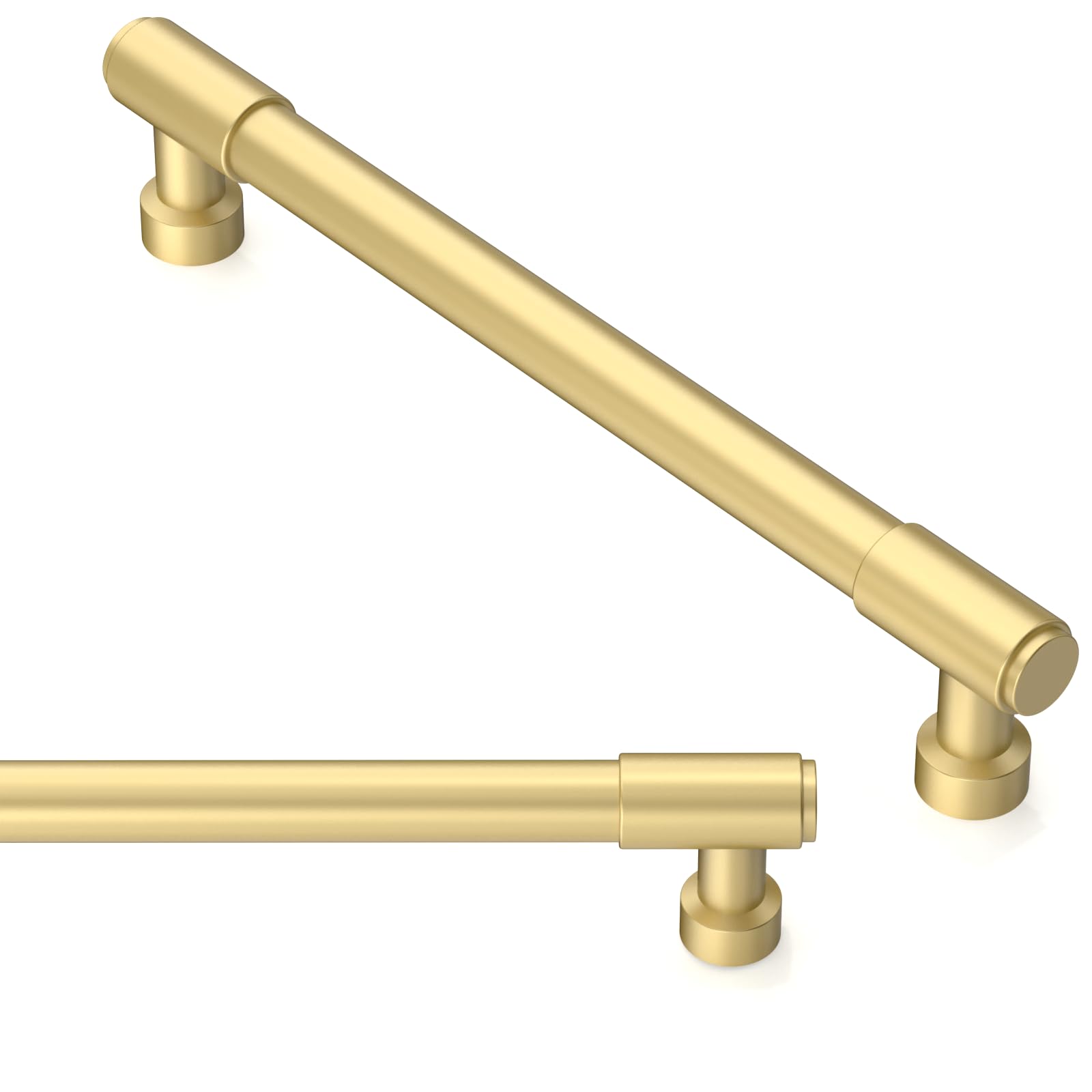Asimerdeco 10 Pack Brushed Gold Cabinet Pulls 6.3 Inch(160mm) Kitchen Cupboard Handles Cabinet Hardware Drawer Pulls