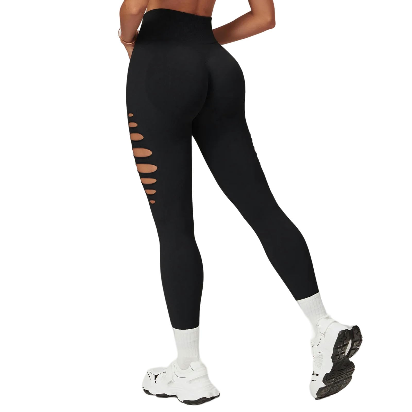 Legginsy dla kobiet Wielka Brytania bezszwowe legginsy do jogi damskie legginsy do fitnessu z wysokim stanem spodnie rowerowe do biegania oddychające legginsy sportowe - popiół wulkaniczny-xl