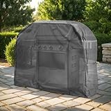 Patio Outdoor BBQ Grill Cover, Heavy-Duty Waterproof, Fits Most Grills, Charcoal and Gas, Dark Gray, 360-Degree Protection for Year-Round Use