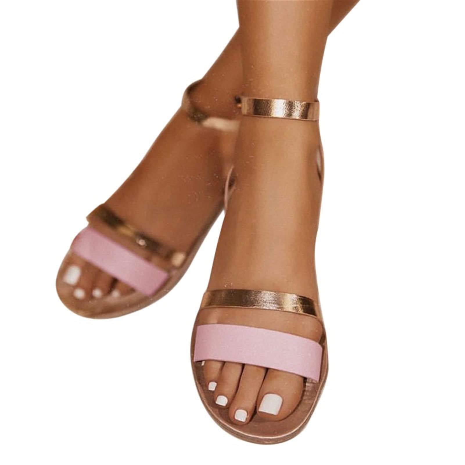 Amazon.com: GDYJP Sandalias de mujer estilo retro de moda verano talla  grande zapatos de piel de serpiente, sandalias casuales con hebilla correas  zapatos de playa (color: zapatos rosados, talla del zapato: 42) :