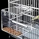 GURECOD Automatische Vogelfütterung No Mess Bird Cage Pet Feeder Seed Food Container für Sittich Kanarienvogel Nymphensittich Papagei Fink Kanarienvogel Acryl (13x11x13cm)