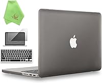 Vista 22 de UESWILL Funda rígida mate 3 en 1 compatible con MacBook Pro (Retina, 13 pulgadas, finales de 2012/2013/2014/principios de 2015), modelo A1425 / Negro