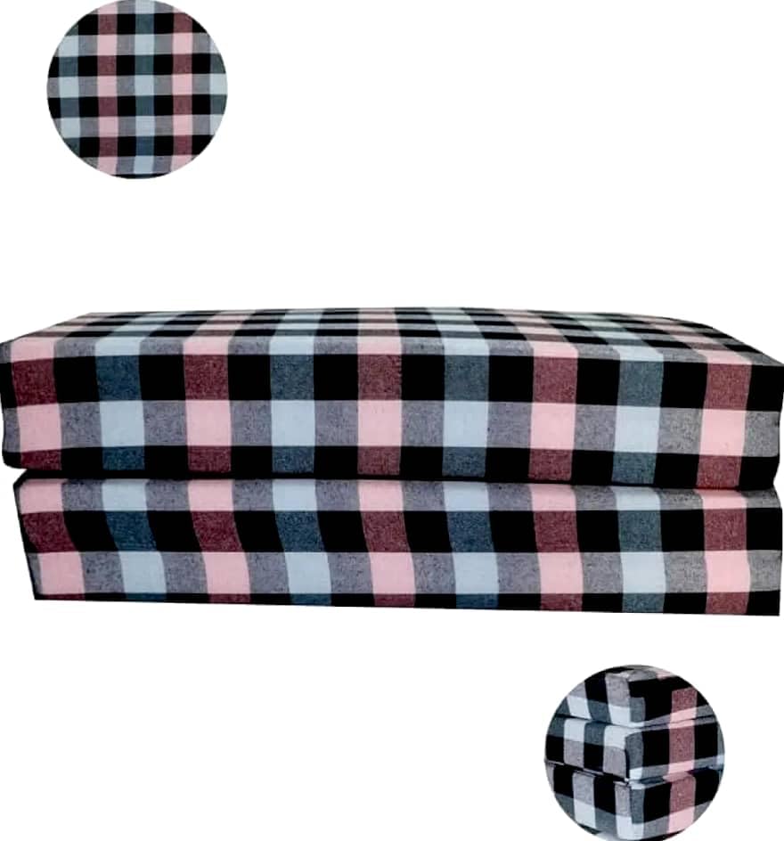 Image of Mattress, Foldable, Lightweight, Travel, Outdoor Camping, Cotton, Portable Mattress, Floor Sleeping Mat for Sleeping Soft Foam Slim Mattress for Single Bed (72 inchX36 inchX2 inch) Multicolour R-51