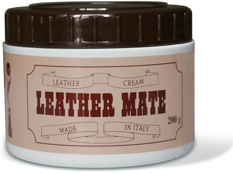 Condicionador para Couro Marrom-Escuro Leather Mate com Cera de Carnaúba e Lanolina, 198 g