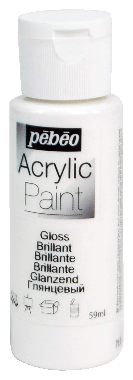 Pebeo Unisex White Gloss Acrylic Paint 59Ml