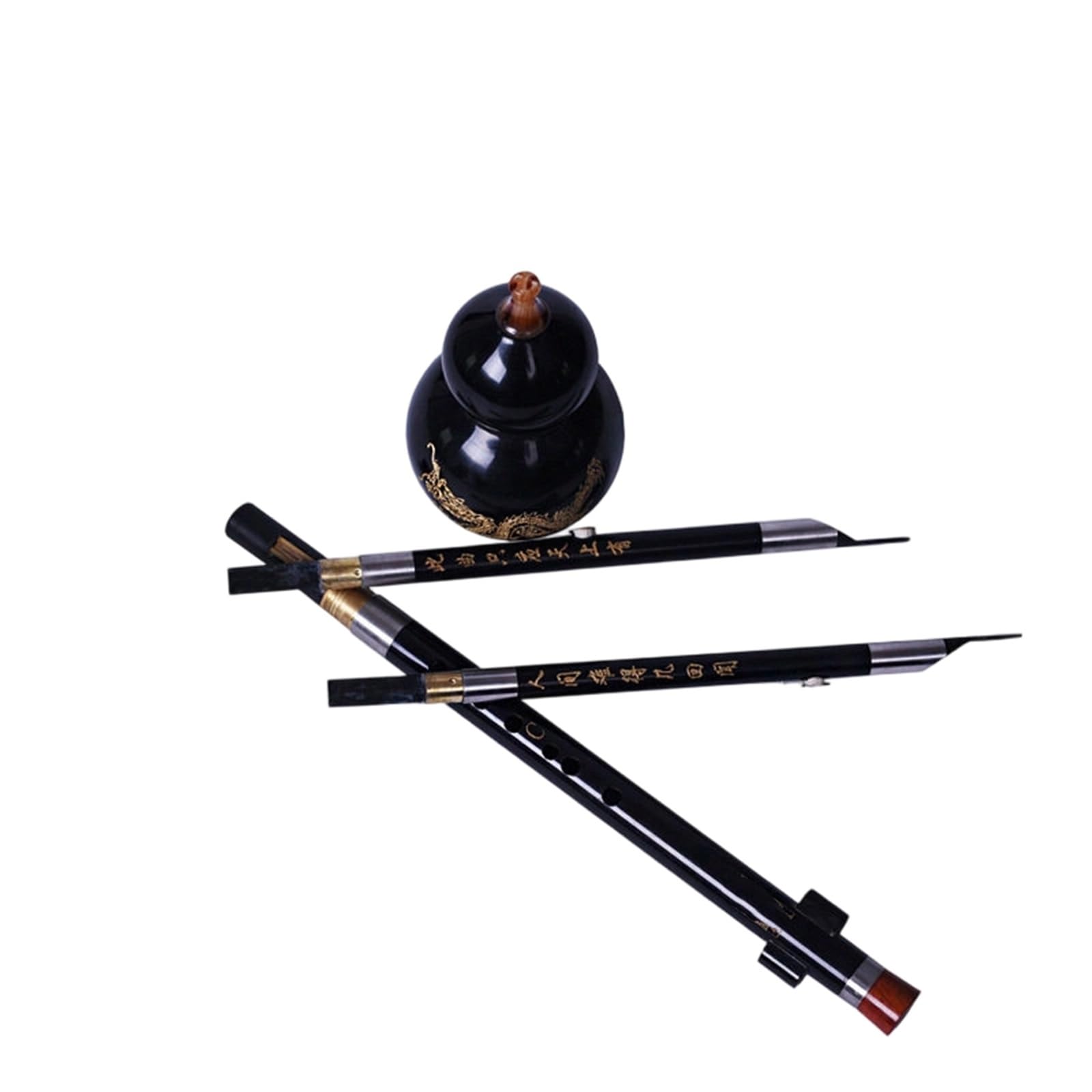 Hulusi Flute Profesjonalne Wykonanie Hulusi B I C Dla Dorosłych Trójtonowy Instrument Początkujących Z Palisandru Hebanu(Ebony in C-flat major)