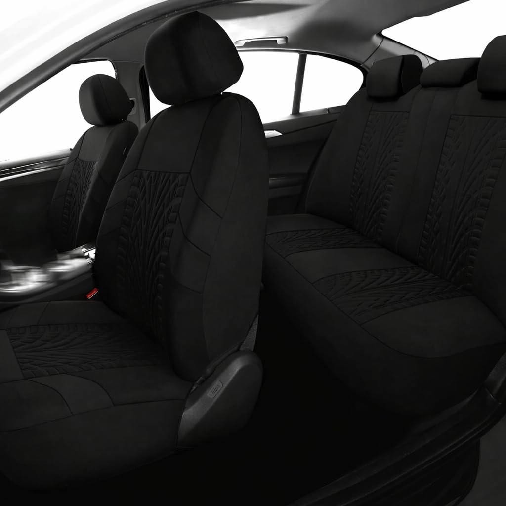 Coprisedili Auto per Ford C-Max 2010 2011 2012 2013 2014 2015, Coprisedile Auto Anteriori e Posteriori Copri Sedile Auto Confortevole Traspirante Compatibile con Airbag,C Black