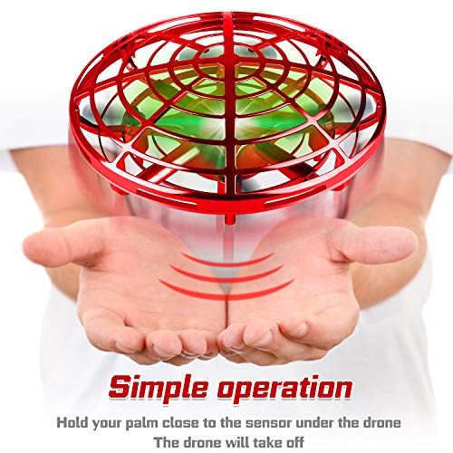 Hand Operated Drones for Kids or Adult - Interactive Infrared Induction Indoor Helicopter Ball with 360° Rotating and Shinning LED Lights,Hand-Controlled Flying Ball Toys for 5 6 7 8 9 10 11 12 Years - Thumbnail 5