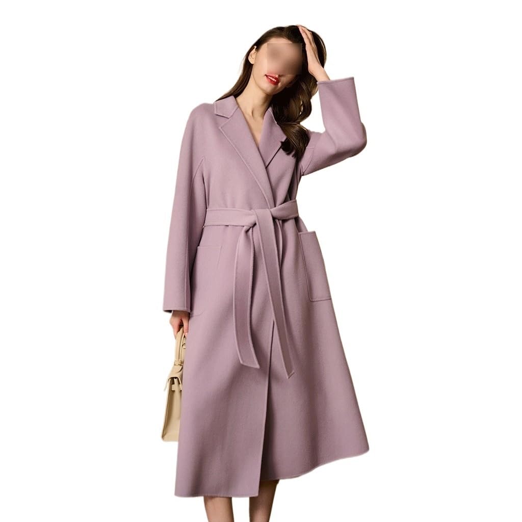 Amazon.com: PNAWLLCF High-end Light Double-Faced Cashmere Coat