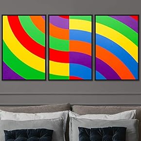 signwin 3 Piece Framed Canvas Wall Art Abstract...