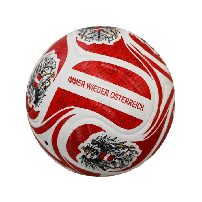 Hoamatkult Fußball Österreich Adler – WM-Kollektion Ball mit rot-weiß-rotem Design, strukturierter Oberfläche & „Immer Wieder Österreich“ Schriftzug