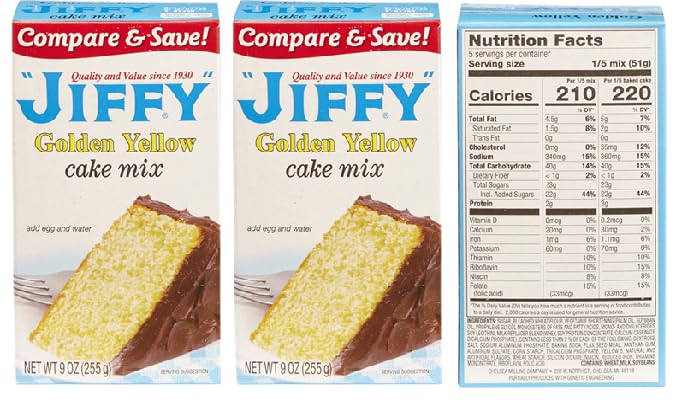 Golden Yellow Cake Mix (Pack Of 3 Boxes, 9 oz.Each box)