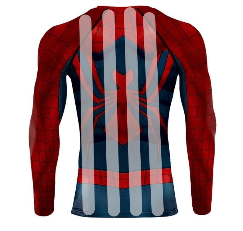 3D Super Hero Close-Fitting Quick-Drying Elastic Sport Cosplay T-Shirt Long Sleeve3