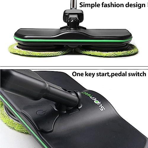 Electric Mop, Rechargeable Mops for Cleaning Floors, Cordless Floor Cleaning Spin Mop Polisher Scrubber for Home Hardwood Tile PVC Floor - Image 5