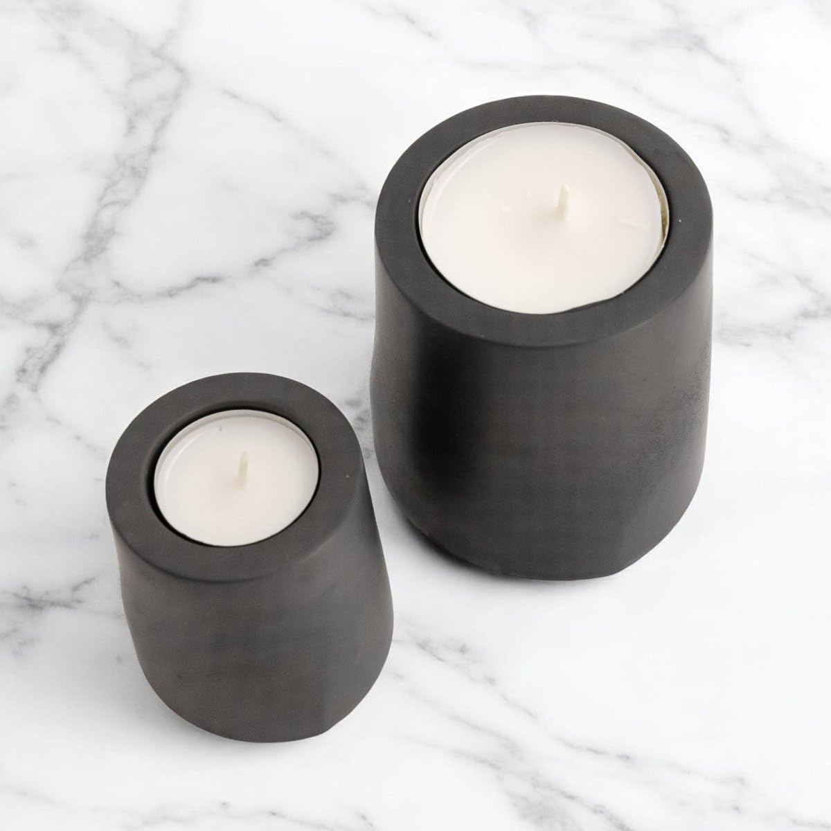 Gemma Teelichthalter, Grau, 2er Set